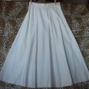 Skirt Vintage White Wool Blend 24.5" Waist